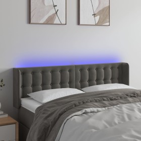 Dark gray velvet headboard with LED 147x16x78/88 cm by vidaXL, Headboards and footboards - Ref: Foro24-3123719, Price: 78,76 ...