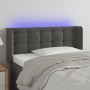 Dunkelgraues Samtkopfteil mit LED 103x16x78/88 cm von vidaXL, Kopf- und Fußteile - Ref: Foro24-3123713, Preis: 61,31 €, Rabat...