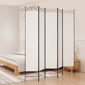 Divider screen with 5 white fabric panels 200x220 cm by vidaXL, Room dividers - Ref: Foro24-350170, Price: 44,98 €, Discount: %