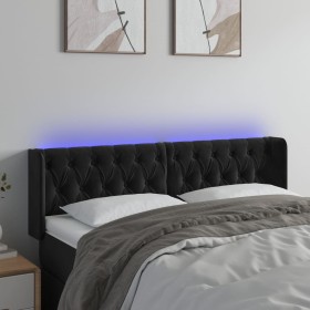 Black velvet headboard with LED 147x16x78/88 cm by vidaXL, Headboards and footboards - Ref: Foro24-3123622, Price: 91,04 €, D...