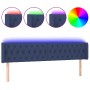 Cabecero con LED de tela azul 183x16x78/88 cm de vidaXL, Cabeceros y pies de cama - Ref: Foro24-3123592, Precio: 95,99 €, Des...