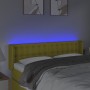 Headboard with LED in green fabric 147x16x78/88 cm by vidaXL, Headboards and footboards - Ref: Foro24-3123675, Price: 62,99 €...