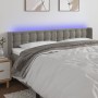 Cabecero con LED de terciopelo gris claro 163x16x78/88 cm de vidaXL, Cabeceros y pies de cama - Ref: Foro24-3123724, Precio: ...