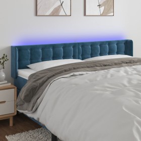 Cabecero con LED de terciopelo azul oscuro 183x16x78/88 cm de vidaXL, Cabeceros y pies de cama - Ref: Foro24-3123734, Precio:...