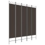 Biombo divisor de 5 paneles de tela marrón 200x220 cm de vidaXL, Divisores de ambientes - Ref: Foro24-350171, Precio: 41,55 €...