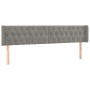 Light gray velvet headboard with LED 183x16x78/88 cm by vidaXL, Headboards and footboards - Ref: Foro24-3123632, Price: 99,75...