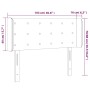 Cabecero con LED de tela verde 103x16x78/88 cm de vidaXL, Cabeceros y pies de cama - Ref: Foro24-3123667, Precio: 50,53 €, De...