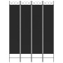 4-panel black fabric room divider screen 160x220 cm by vidaXL, Room dividers - Ref: Foro24-350169, Price: 31,79 €, Discount: %