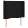 Cabecero con LED de tela negro 83x16x118/128 cm de vidaXL, Cabeceros y pies de cama - Ref: Foro24-3123744, Precio: 83,89 €, D...