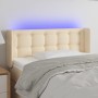 Kopfteil aus cremefarbenem Stoff mit LED 93x16x78/88 cm von vidaXL, Kopf- und Fußteile - Ref: Foro24-3123657, Preis: 59,18 €,...