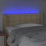 Cabecero con LED de tela crema 93x16x78/88 cm de vidaXL, Cabeceros y pies de cama - Ref: Foro24-3123657, Precio: 59,18 €, Des...