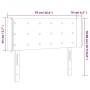 Cabecero con LED de tela crema 93x16x78/88 cm de vidaXL, Cabeceros y pies de cama - Ref: Foro24-3123657, Precio: 59,18 €, Des...