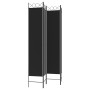 Biombo divisor de 4 paneles de tela negro 160x220 cm de vidaXL, Divisores de ambientes - Ref: Foro24-350169, Precio: 31,79 €,...