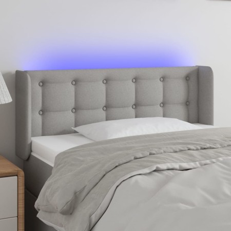 Kopfteil aus hellgrauem Stoff mit LED 93x16x78/88 cm von vidaXL, Kopf- und Fußteile - Ref: Foro24-3123652, Preis: 65,55 €, Ra...