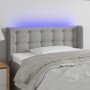 Light gray fabric headboard with LED 93x16x78/88 cm by vidaXL, Headboards and footboards - Ref: Foro24-3123652, Price: 68,99 ...