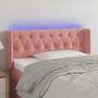 Cabecero con LED de terciopelo rosa 103x16x78/88 cm de vidaXL, Cabeceros y pies de cama - Ref: Foro24-3123613, Precio: 69,53 ...