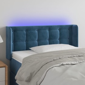 Dark blue velvet LED headboard 103x16x78/88 cm by vidaXL, Headboards and footboards - Ref: Foro24-3123716, Price: 60,83 €, Di...