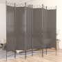 Trennwand mit 6 anthrazitgrauen Stoffpaneelen 240x200 cm von vidaXL, Raumteiler - Ref: Foro24-350160, Preis: 42,87 €, Rabatt: %