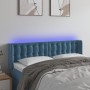 Cabecero con LED de terciopelo azul oscuro 147x16x78/88 cm de vidaXL, Cabeceros y pies de cama - Ref: Foro24-3123722, Precio:...