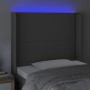 Cabecero con LED cuero sintético gris 93x16x118/128cm de vidaXL, Cabeceros y pies de cama - Ref: Foro24-3123850, Precio: 81,8...