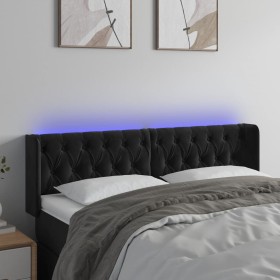 Black velvet headboard with LED 163x16x78/88 cm by vidaXL, Headboards and footboards - Ref: Foro24-3123628, Price: 93,99 €, D...