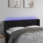 Cabecero con LED de terciopelo negro 163x16x78/88 cm de vidaXL, Cabeceros y pies de cama - Ref: Foro24-3123628, Precio: 100,9...