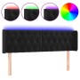 Black velvet headboard with LED 163x16x78/88 cm by vidaXL, Headboards and footboards - Ref: Foro24-3123628, Price: 100,95 €, ...