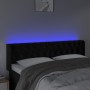 Cabecero con LED de terciopelo negro 163x16x78/88 cm de vidaXL, Cabeceros y pies de cama - Ref: Foro24-3123628, Precio: 100,9...