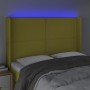 Kopfteil mit LED aus grünem Stoff 147x16x118/128 cm von vidaXL, Kopf- und Fußteile - Ref: Foro24-3123913, Preis: 94,80 €, Rab...