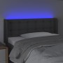 Cabecero con luces LED de tela gris oscuro 93x16x78/88 cm de vidaXL, Cabeceros y pies de cama - Ref: Foro24-3123653, Precio: ...