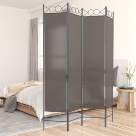 Trennwand mit 4 anthrazitgrauen Stoffbahnen 160x220 cm von vidaXL, Raumteiler - Ref: Foro24-350168, Preis: 33,99 €, Rabatt: %