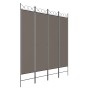 Biombo divisor de 4 paneles de tela gris antracita 160x220 cm de vidaXL, Divisores de ambientes - Ref: Foro24-350168, Precio:...