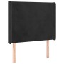 Black velvet headboard with LED 83x16x118/128 cm by vidaXL, Headboards and footboards - Ref: Foro24-3123800, Price: 94,74 €, ...