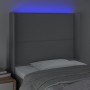 Light gray fabric headboard with LED 103x16x118/128 cm by vidaXL, Headboards and footboards - Ref: Foro24-3123898, Price: 76,...