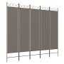 Divider screen with 5 anthracite gray fabric panels 200x220 cm by vidaXL, Room dividers - Ref: Foro24-350172, Price: 39,30 €,...