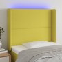 Green fabric headboard with LED 83x16x118/128 cm by vidaXL, Headboards and footboards - Ref: Foro24-3123889, Price: 71,29 €, ...