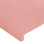 Cabecero con LED de terciopelo rosa 183x16x118/128 cm de vidaXL, Cabeceros y pies de cama - Ref: Foro24-3123833, Precio: 143,...