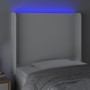 Headboard with LED white synthetic leather 83x16x118/128 cm by vidaXL, Headboards and footboards - Ref: Foro24-3123841, Price...