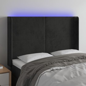 Cabecero con LED de terciopelo negro 147x16x118/128 cm de vidaXL, Cabeceros y pies de cama - Ref: Foro24-3123818, Precio: 137...