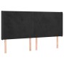 Cabecero con LED de terciopelo negro 203x16x118/128 cm de vidaXL, Cabeceros y pies de cama - Ref: Foro24-3123836, Precio: 160...