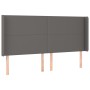 Headboard with LED gray synthetic leather 163x16x118/128cm by vidaXL, Headboards and footboards - Ref: Foro24-3123868, Price:...