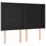 Cabecero con LED cuero sintético negro 147x16x118/128 cm de vidaXL, Cabeceros y pies de cama - Ref: Foro24-3123858, Precio: 1...