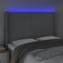 Hellgraues Stoffkopfteil mit LED 147x16x118/128 cm von vidaXL, Kopf- und Fußteile - Ref: Foro24-3123906, Preis: 119,06 €, Rab...