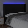 Headboard with LED black synthetic leather 163x16x118/128 cm by vidaXL, Headboards and footboards - Ref: Foro24-3123864, Pric...