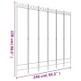 Divider screen with 6 black fabric panels 240x220 cm by vidaXL, Room dividers - Ref: Foro24-350177, Price: 50,66 €, Discount: %