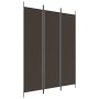 Biombo divisor de 3 paneles de tela marrón 150x200 cm de vidaXL, Divisores de ambientes - Ref: Foro24-350179, Precio: 29,57 €...