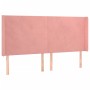 Cabecero con LED de terciopelo rosa 203x16x118/128 cm de vidaXL, Cabeceros y pies de cama - Ref: Foro24-3123839, Precio: 154,...