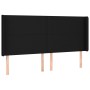 Cabecero con LED de tela negro 203x16x118/128 cm de vidaXL, Cabeceros y pies de cama - Ref: Foro24-3123792, Precio: 131,91 €,...