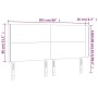 Cabecero con LED de terciopelo rosa 203x16x118/128 cm de vidaXL, Cabeceros y pies de cama - Ref: Foro24-3123839, Precio: 154,...