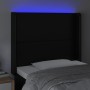 Headboard with LED black synthetic leather 103x16x118/128 cm by vidaXL, Headboards and footboards - Ref: Foro24-3123852, Pric...